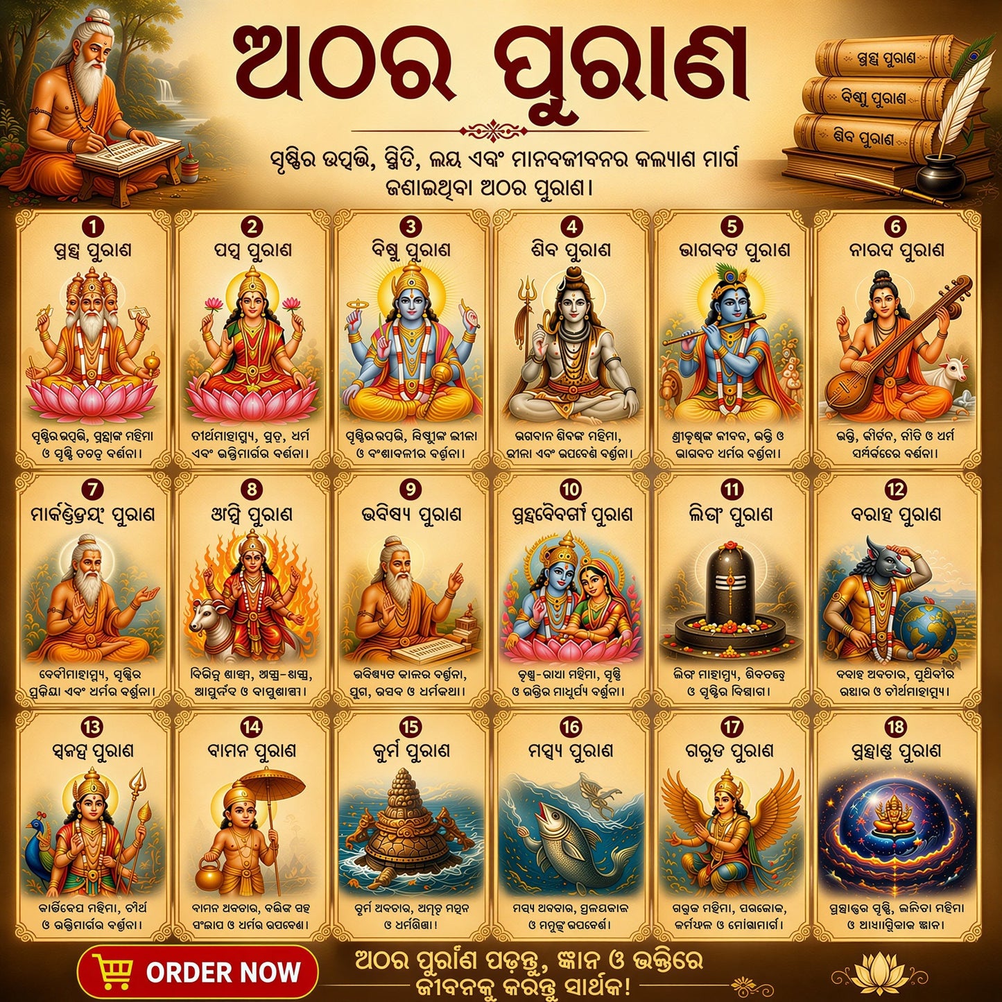 ପୁରାଣ - ଜ୍ଞାନର ପବିତ୍ର ଉତ୍ସ- Puranas